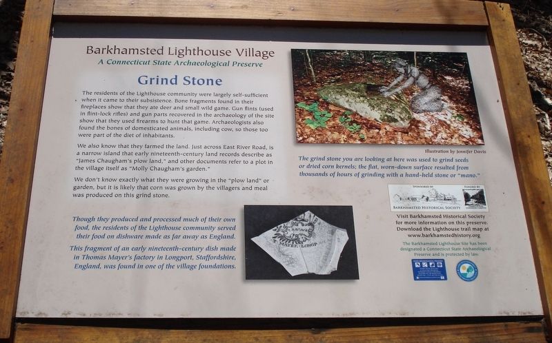 Barkhamsted Lighthouse Village Grind Stone Marker. Click for full size. Barkhamsted Lighthouse Village Grind Stone Marker image. Click for full size.