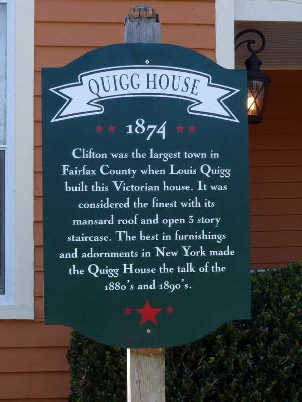 Quigg House Marker. Click for full size. Quigg House Marker image. Click for full size.