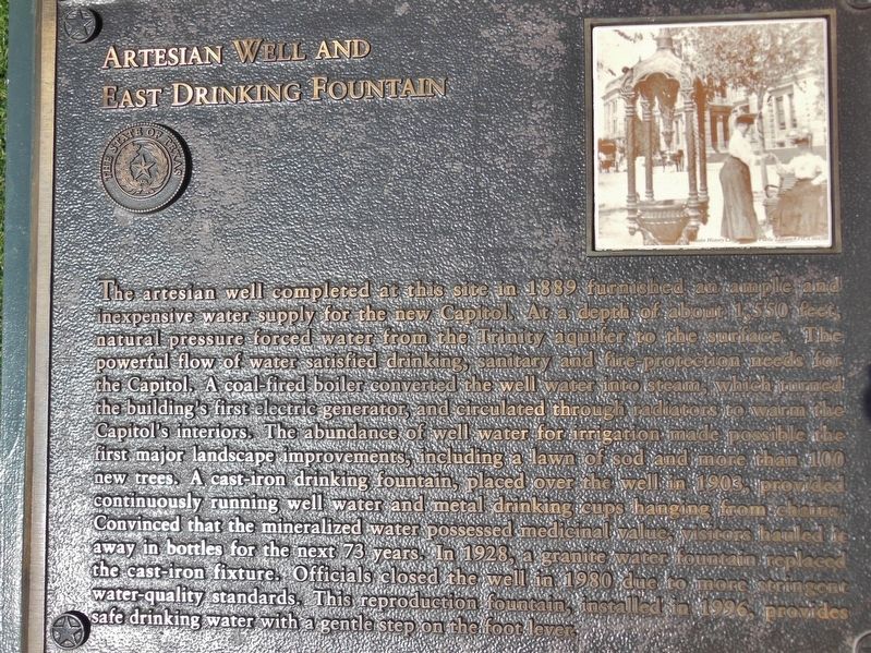 Artesian Well and East Drinking Fountain Marker image. Click for full size.