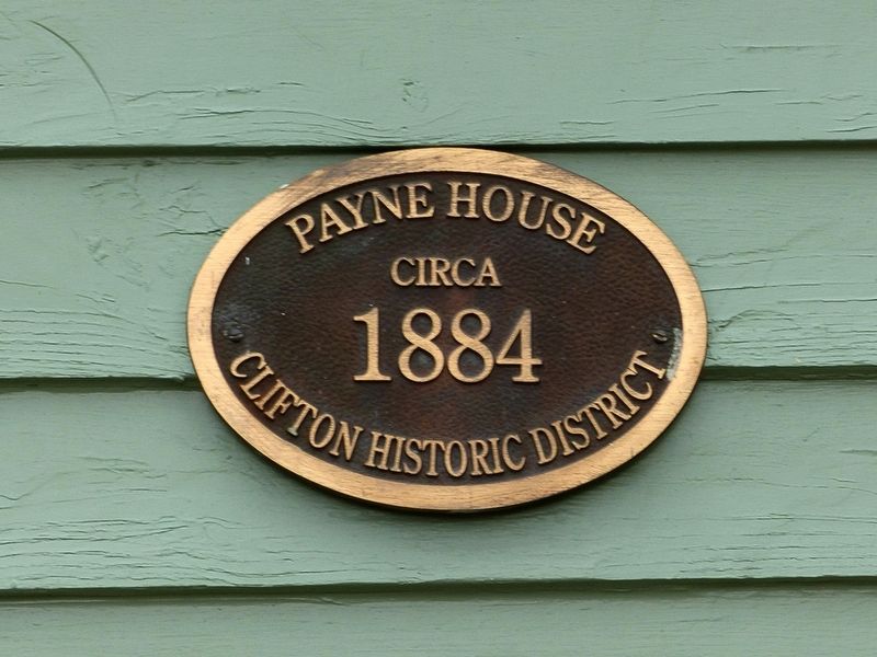 Payne House<br>Circa<br>1884<br>Clifton Historic District image. Click for full size.