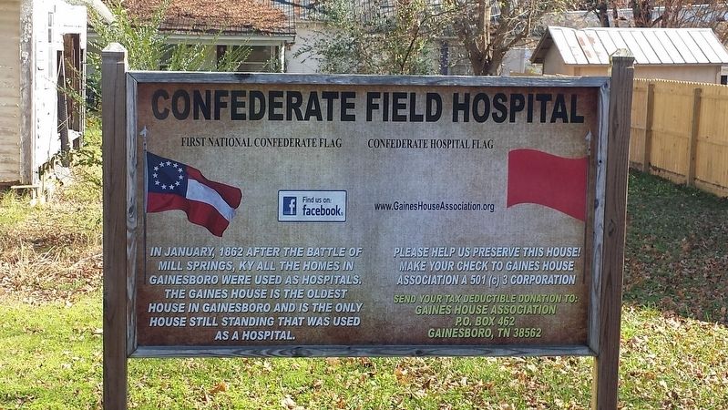Confederate Field Hospital Marker image. Click for full size.