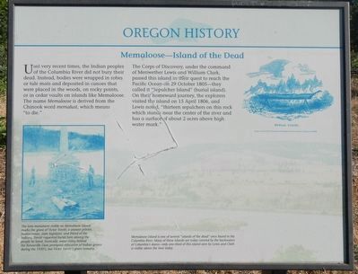 Memaloose -- Island of the Dead Marker image. Click for full size.