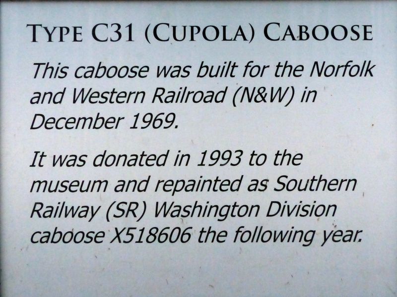 Type C31 (Cupola) Caboose Marker image. Click for full size.