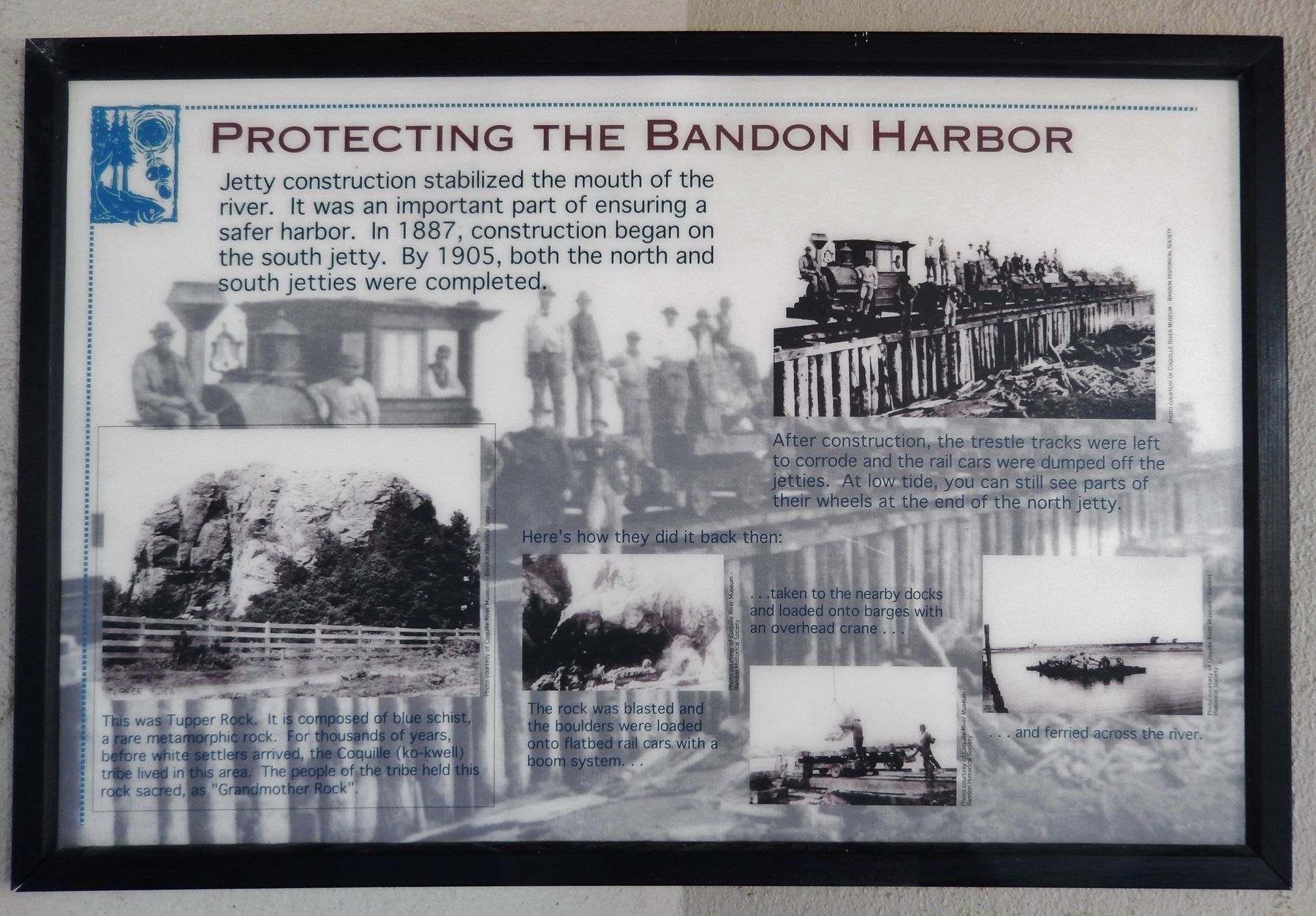 Protecting Bandon Harbor Exhibit image. Click for full size.