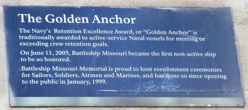 The Golden Anchor Marker. Click for full size. The Golden Anchor Marker image. Click for full size.