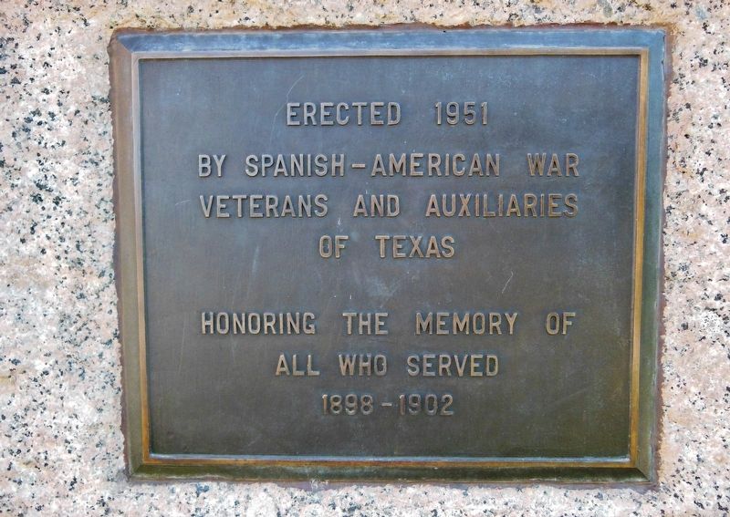 Spanish - American War Memorial Marker. Click for full size. Spanish - American War Memorial Marker image. Click for full size.