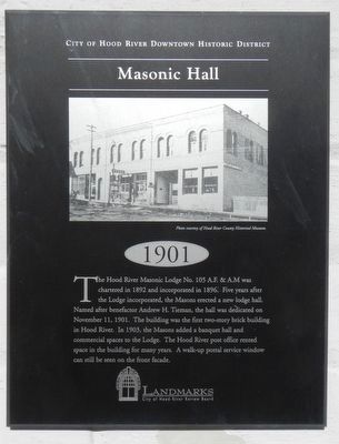 Masonic Hall Building Marker image. Click for full size.