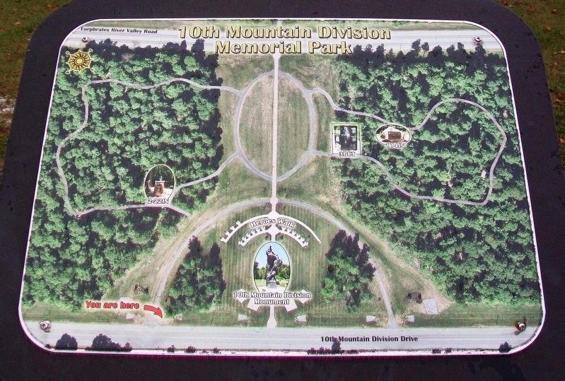 10th Mountain Division Memorial Park Map image. Click for full size.