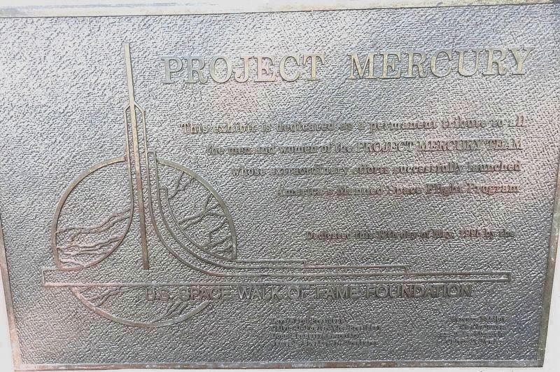 Project Mercury Memorial Marker image. Click for full size.