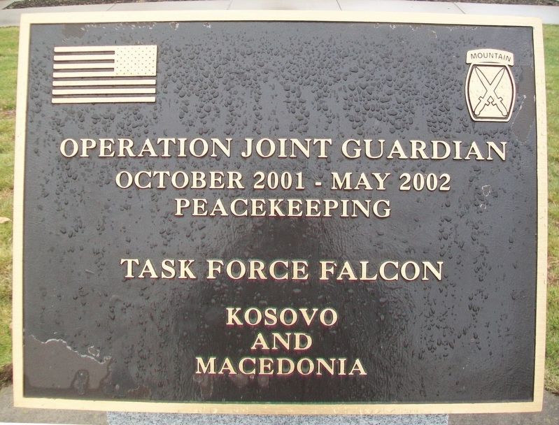 10th Mountain Division Heroes Walk Memorial Marker. Click for full size. 10th Mountain Division Heroes Walk Memorial Marker image. Click for full size.