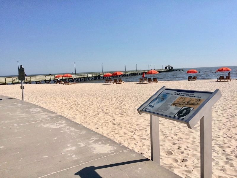 Civil Rights Wade-Ins Marker on left at beach.. Click for full size. Civil Rights Wade-Ins Marker on left at beach. image. Click for full size.
