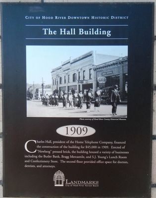 The Hall Building Marker. Click for full size. The Hall Building Marker image. Click for full size.