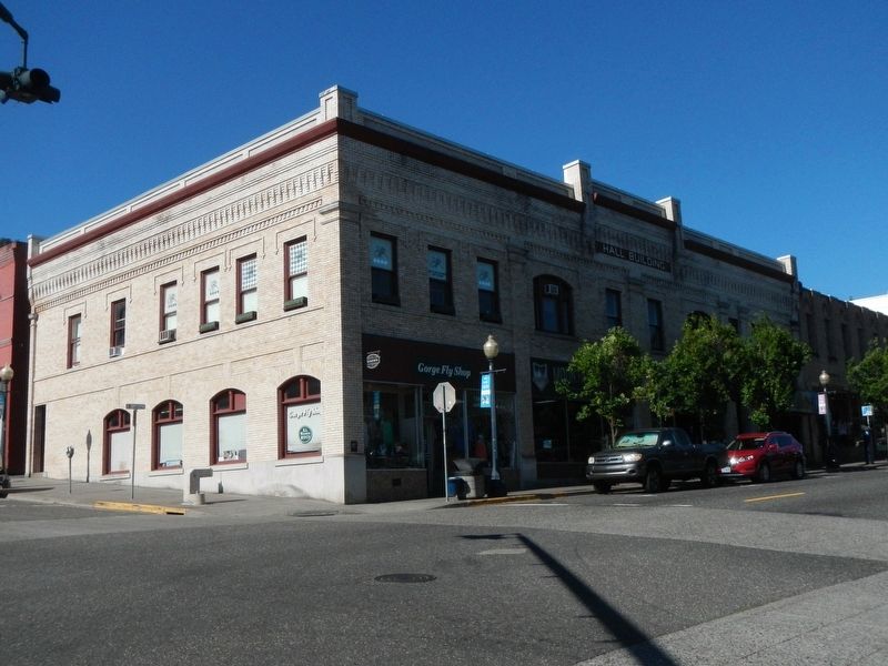 The Hall Building and Marker. Click for full size. The Hall Building and Marker image. Click for full size.