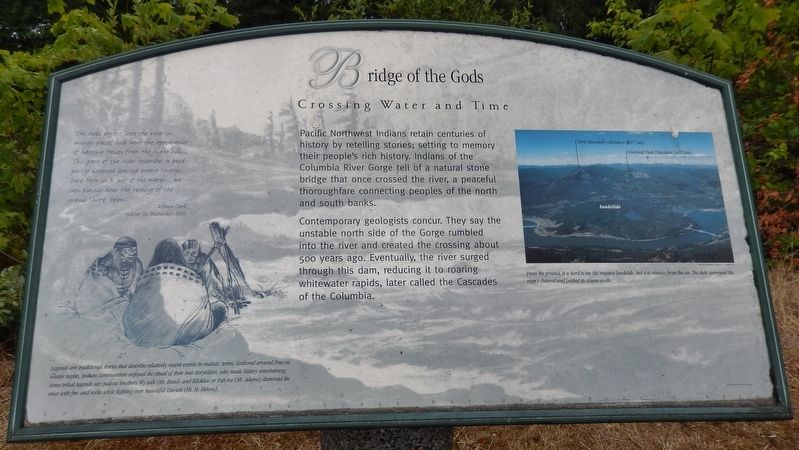 Bridge of the Gods Marker. Click for full size. Bridge of the Gods Marker image. Click for full size.