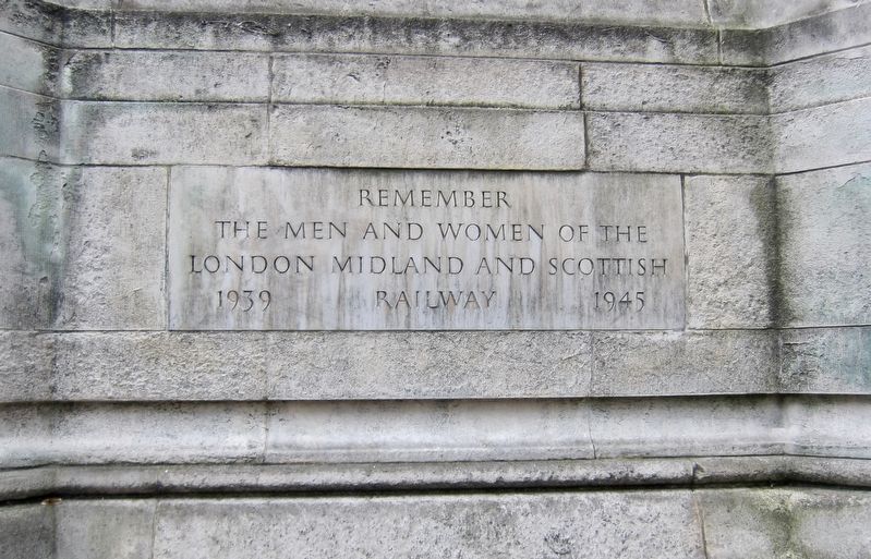 Euston War Memorial - West Side Inscription image. Click for full size.