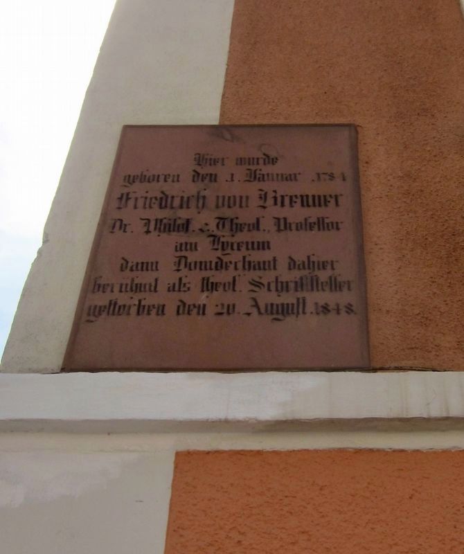 Friedrich von Brenner Marker. Click for full size. Friedrich von Brenner Marker image. Click for full size.