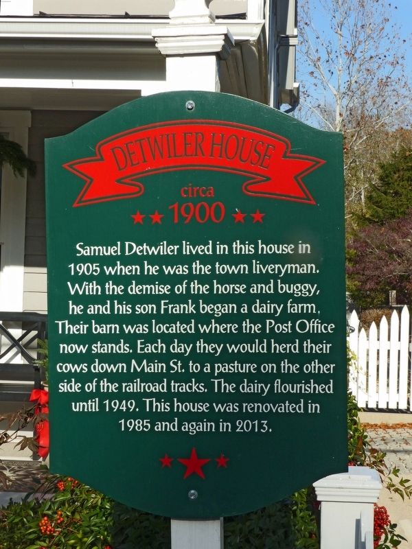 Detwiler House Marker. Click for full size. Detwiler House Marker image. Click for full size.