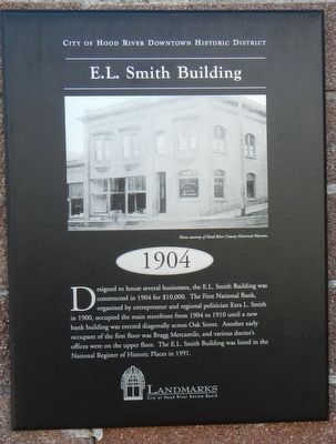 E.L. Smith Building Marker image. Click for full size.