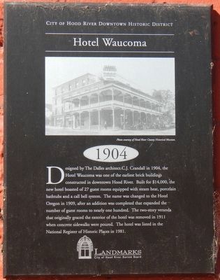 Hotel Waucoma Marker image. Click for full size.