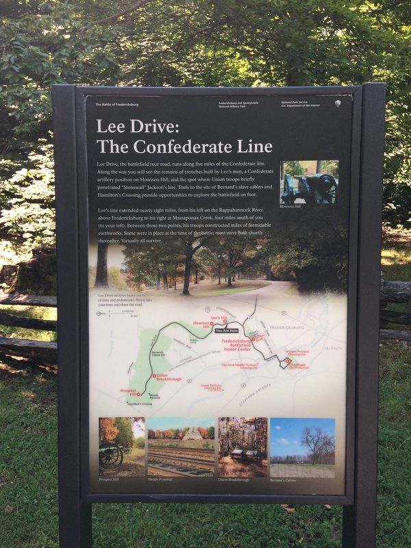 Lee Drive: The Confederate Line Marker image. Click for full size.