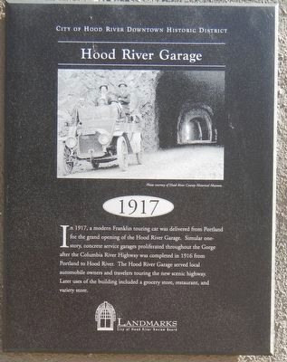 Hood River Garage Marker image. Click for full size.