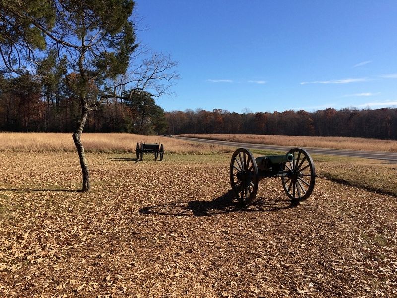 Artillery Piece near The Battle of the Wilderness Marker image. Click for full size.