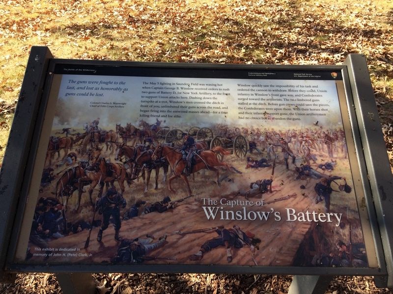 The Capture of Winslow's Battery Marker image. Click for full size.