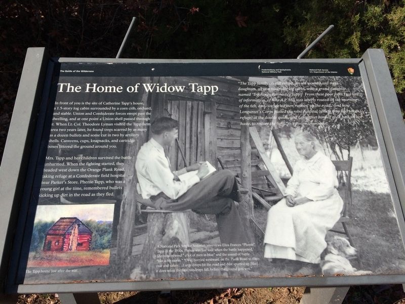 The Home of Widow Tapp Marker image. Click for full size.