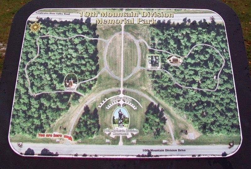 10th Mountain Division Memorial Park Map. Click for more information. 10th Mountain Division Memorial Park Map image. Click for more information.