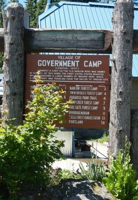 Government Camp Marker image. Click for full size.