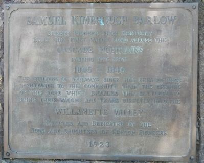 Samuel Kimbrough Barlow Marker. Click for full size. Samuel Kimbrough Barlow Marker image. Click for full size.