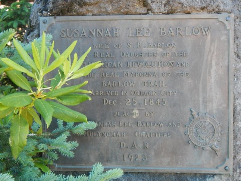 Susannah Lee Barlow Marker. Click for full size. Susannah Lee Barlow Marker image. Click for full size.