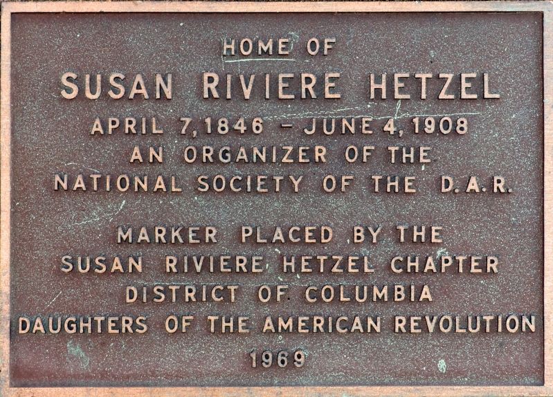 Susan Riviere Hetzel Marker. Click for full size. Susan Riviere Hetzel Marker image. Click for full size.