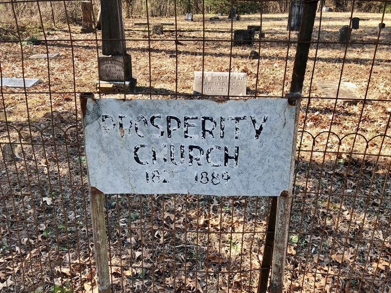 A much older sign for the former Prosperity Church. image. Click for full size.