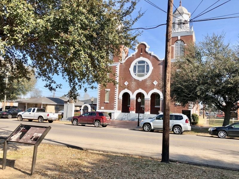 View from Sanctuary to Stage Marker towards the Brown Chapel AME Church. image. Click for full size.