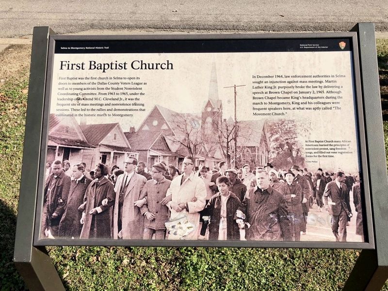 First Baptist Church Marker. Click for full size. First Baptist Church Marker image. Click for full size.
