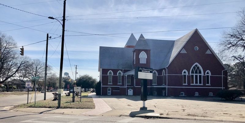 Marker at Chestnut Boulevard and Martin Luther King Street intersection.. Click for full size. Marker at Chestnut Boulevard and Martin Luther King Street intersection. image. Click for full size.