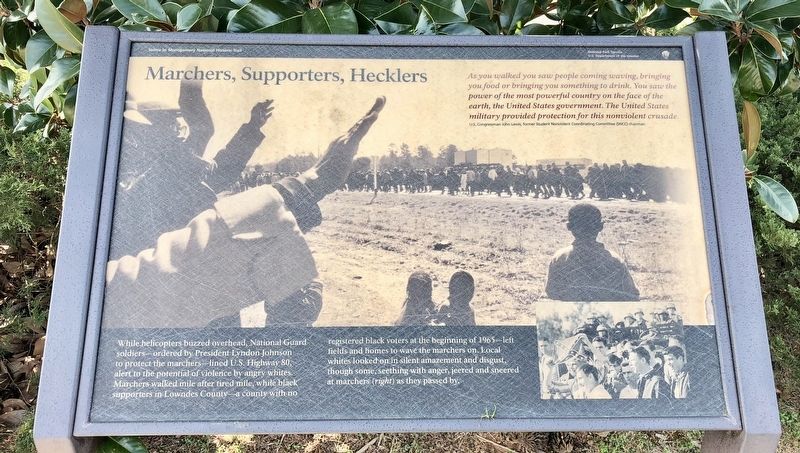 Marchers, Supporters, Hecklers Marker. Click for full size. Marchers, Supporters, Hecklers Marker image. Click for full size.