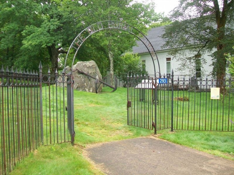Old Burial Ground Entrance and Marker image. Click for full size.