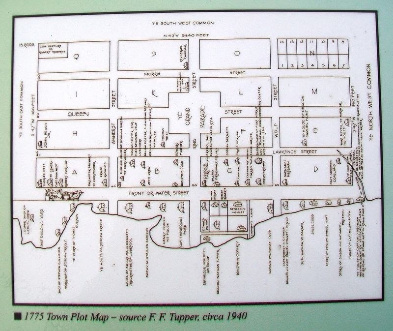 1775 Town Map on Step Back in Time / The Final Resting Place Marker. Click for full size. 1775 Town Map on Step Back in Time / The Final Resting Place Marker image. Click for full size.