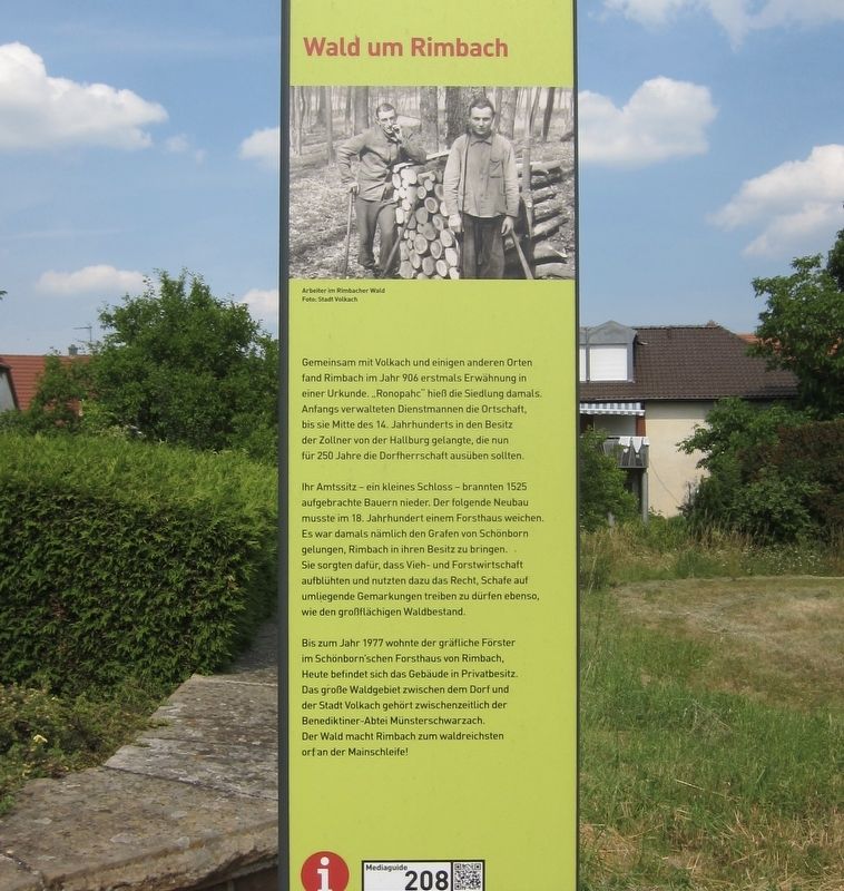 Wald um Rimbach / The Woods around Rimbach Marker image. Click for full size.