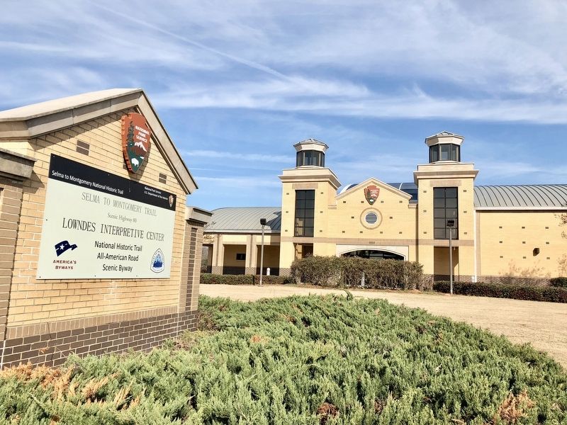 The National Park Service Lowndes Interpretive Center. image. Click for full size.
