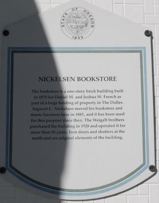Nickelsen Bookstore Marker. Click for full size. Nickelsen Bookstore Marker image. Click for full size.