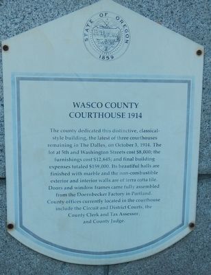Wasco County Courthouse 1914 Marker image. Click for full size.