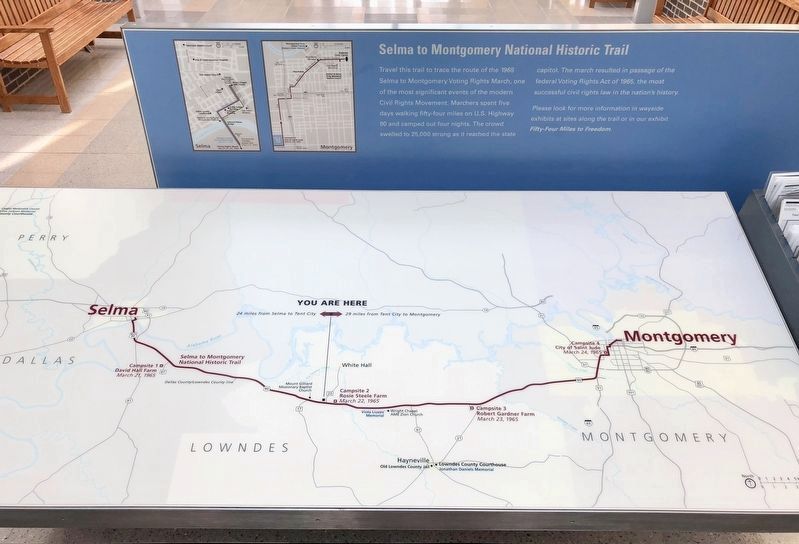 Map of the Selma to Montgomery March trail. image. Click for full size.