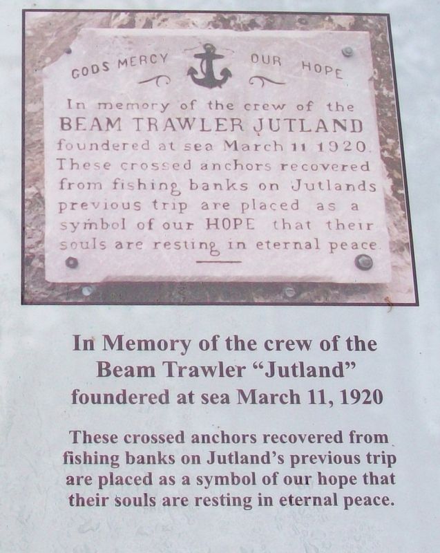 Beam Trawler Jutland Memorial Marker image. Click for full size.