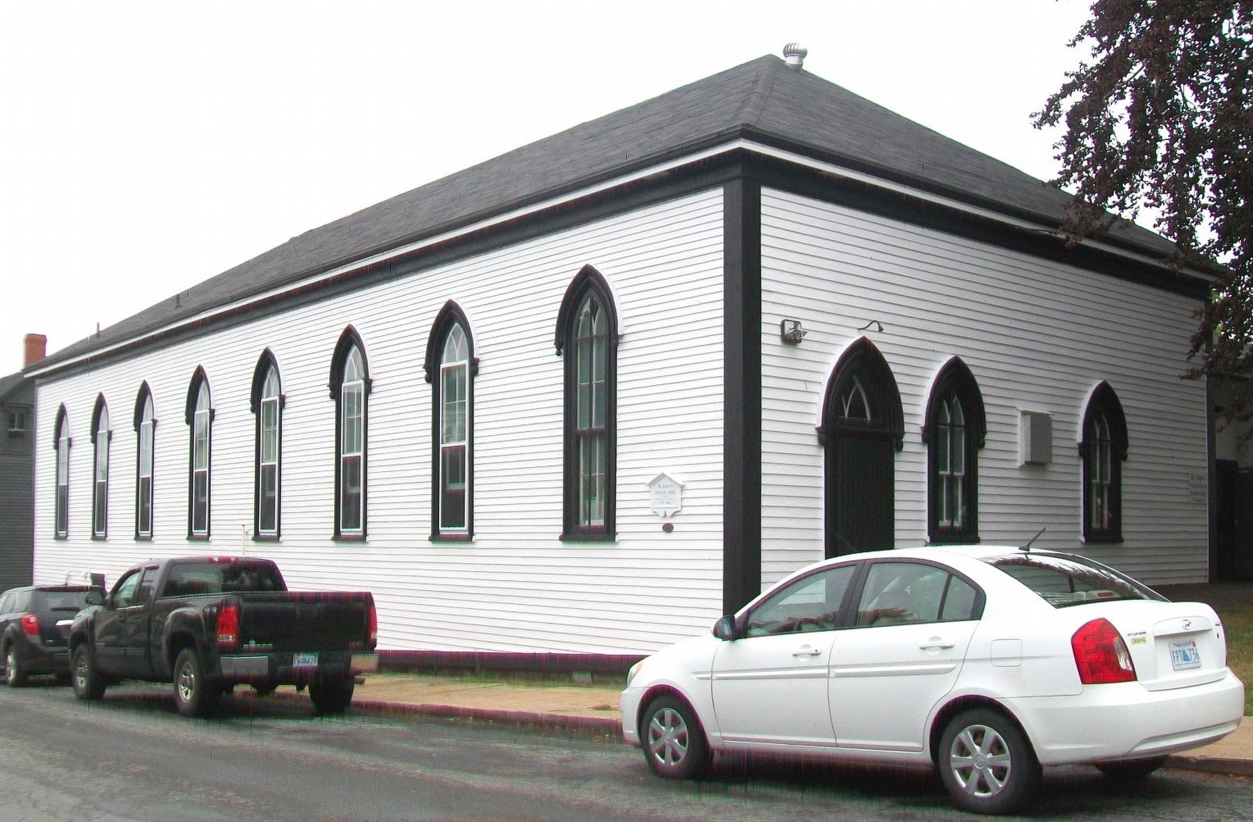 St. John's Parish Hall and Marker. Click for full size. St. John's Parish Hall and Marker image. Click for full size.