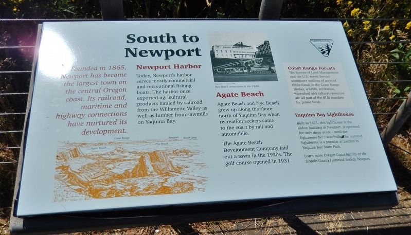 South to Newport Marker image. Click for full size.