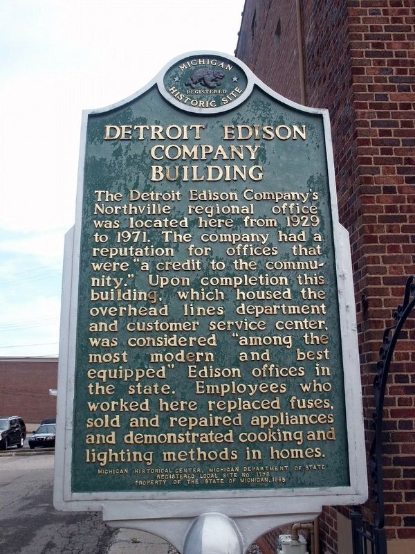 Detroit Edison Company Building Marker image. Click for full size.