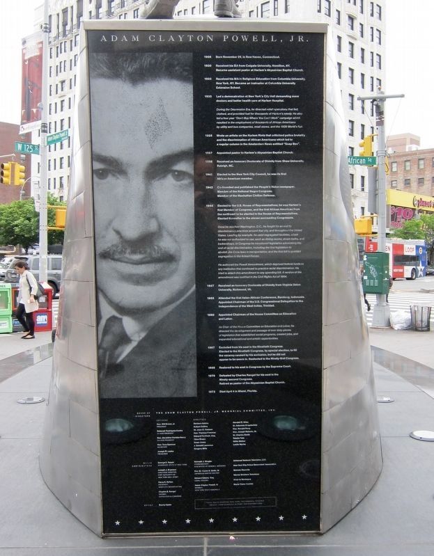 Adam Clayton Powell, Jr. Marker image. Click for full size.
